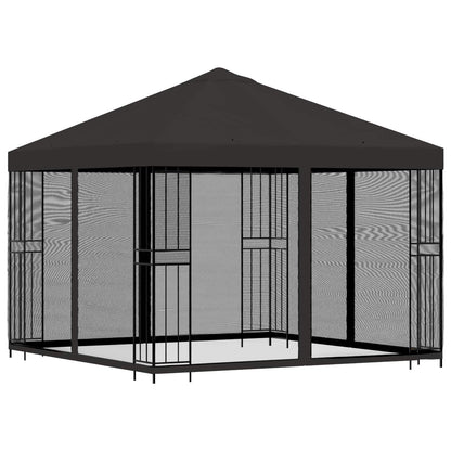 Gazebo da giardino con pareti laterali 3 x 3 m Antracite | homemem39