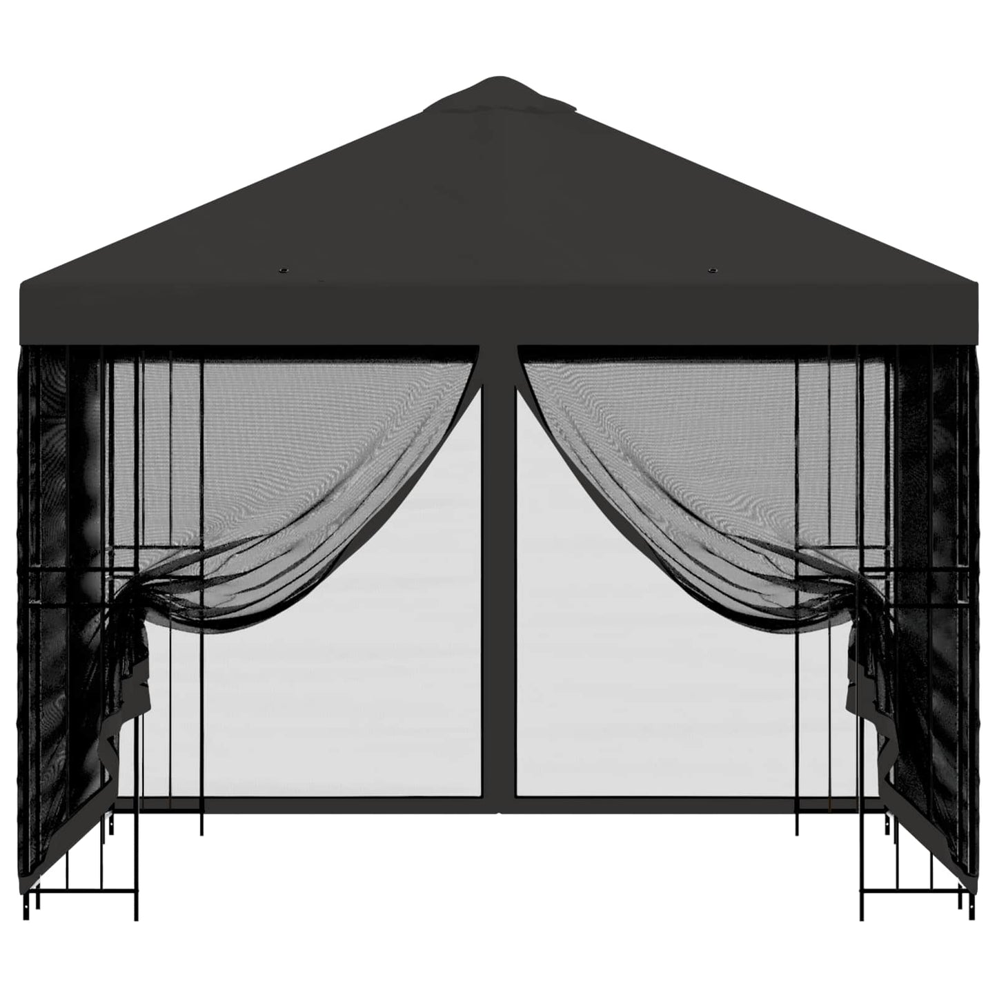 Gazebo da giardino con pareti laterali 3 x 3 m Antracite | homemem39