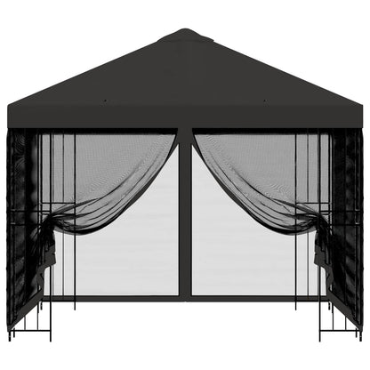 Gazebo da giardino con pareti laterali 3 x 3 m Antracite | homemem39