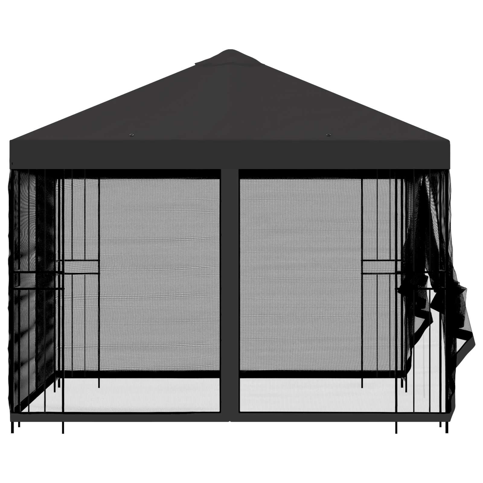 Gazebo da giardino con pareti laterali 3 x 3 m Antracite | homemem39