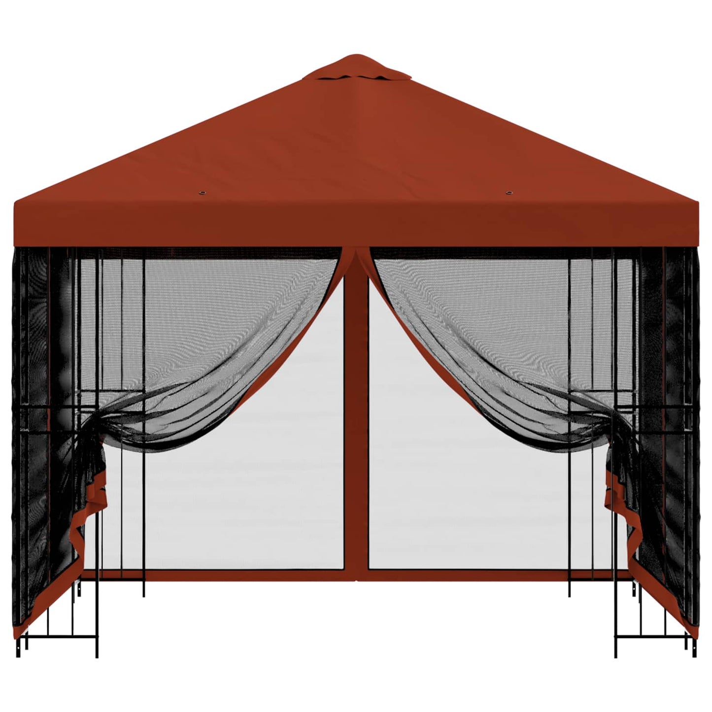 Gazebo da giardino con pareti laterali 3 x 3 m Terracotta | homemem39