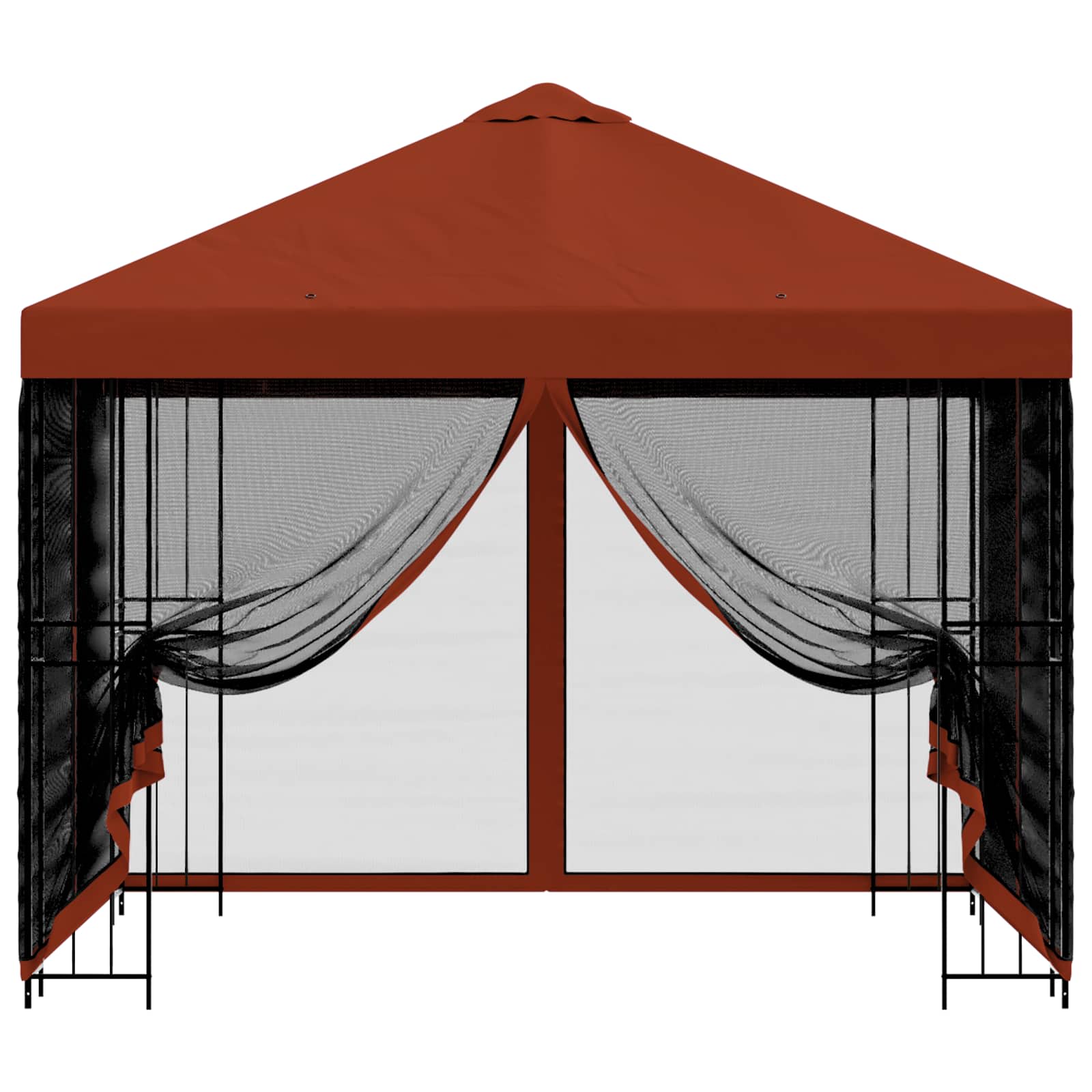 Gazebo da giardino con pareti laterali 3 x 3 m Terracotta | homemem39
