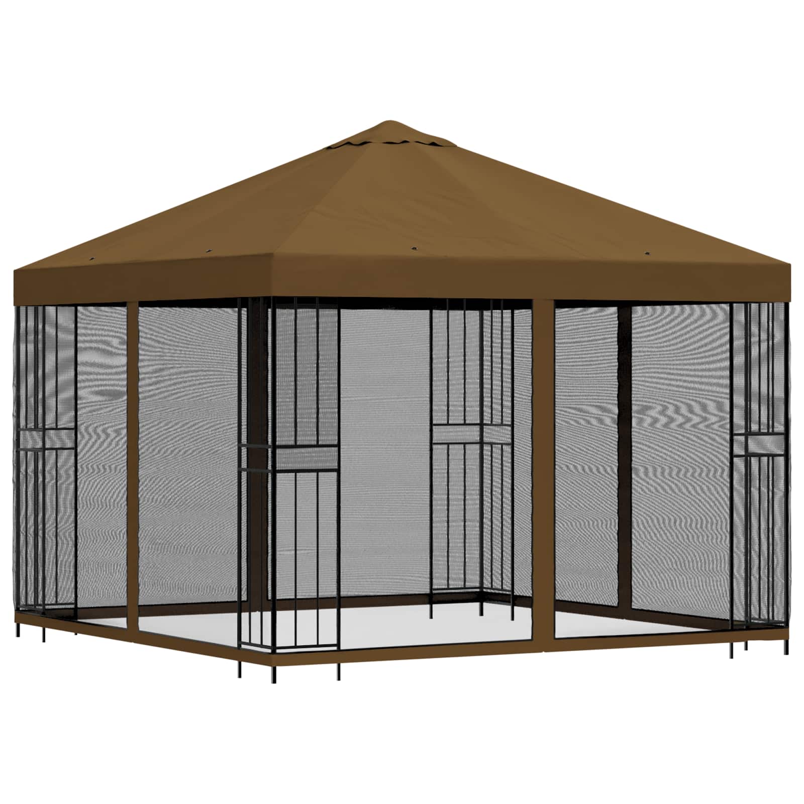 Gazebo da giardino con pareti laterali 3 x 3 m Tortora | homemem39