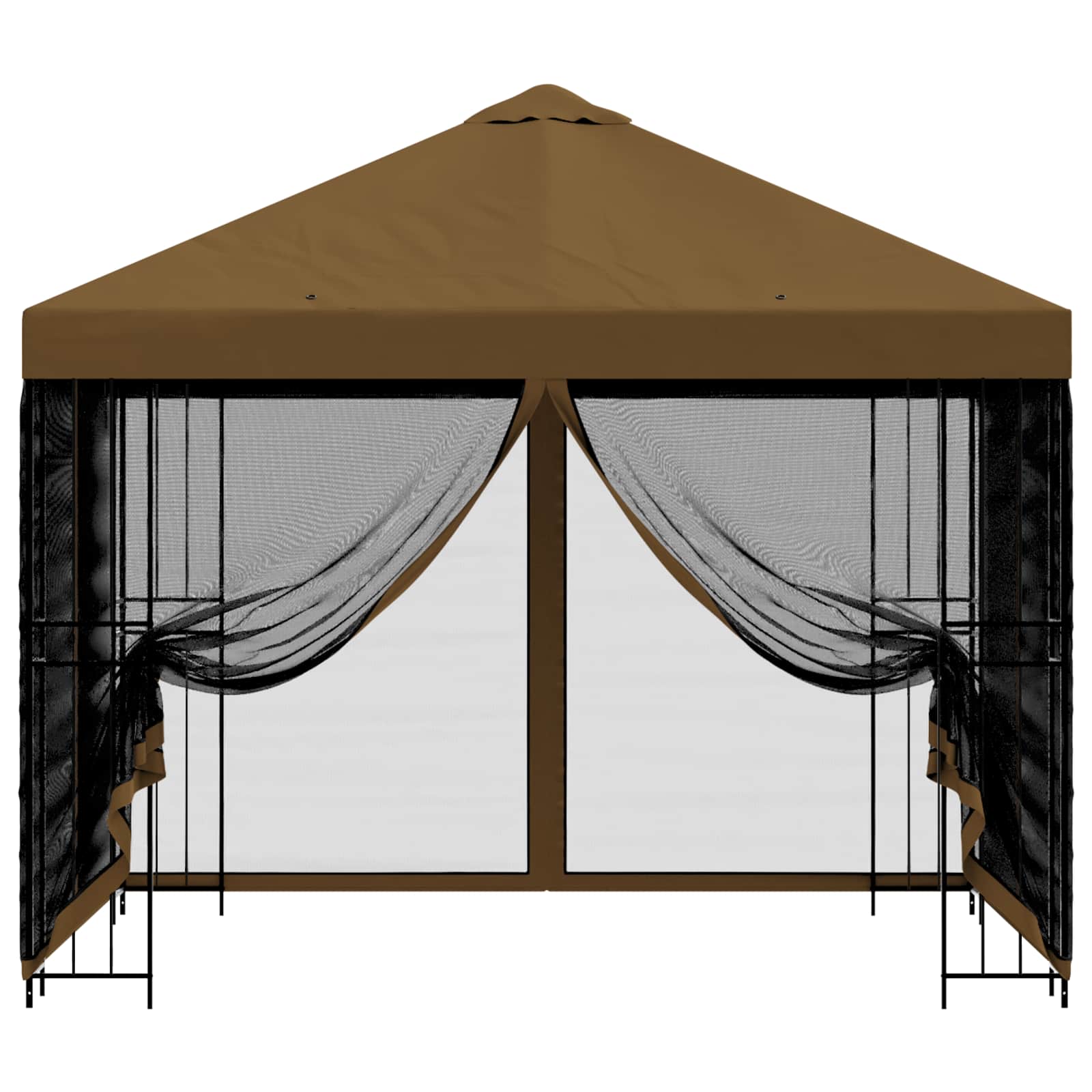 Gazebo da giardino con pareti laterali 3 x 3 m Tortora | homemem39
