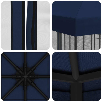 Gazebo da giardino con pareti laterali 3 x 3 m Blu | homemem39