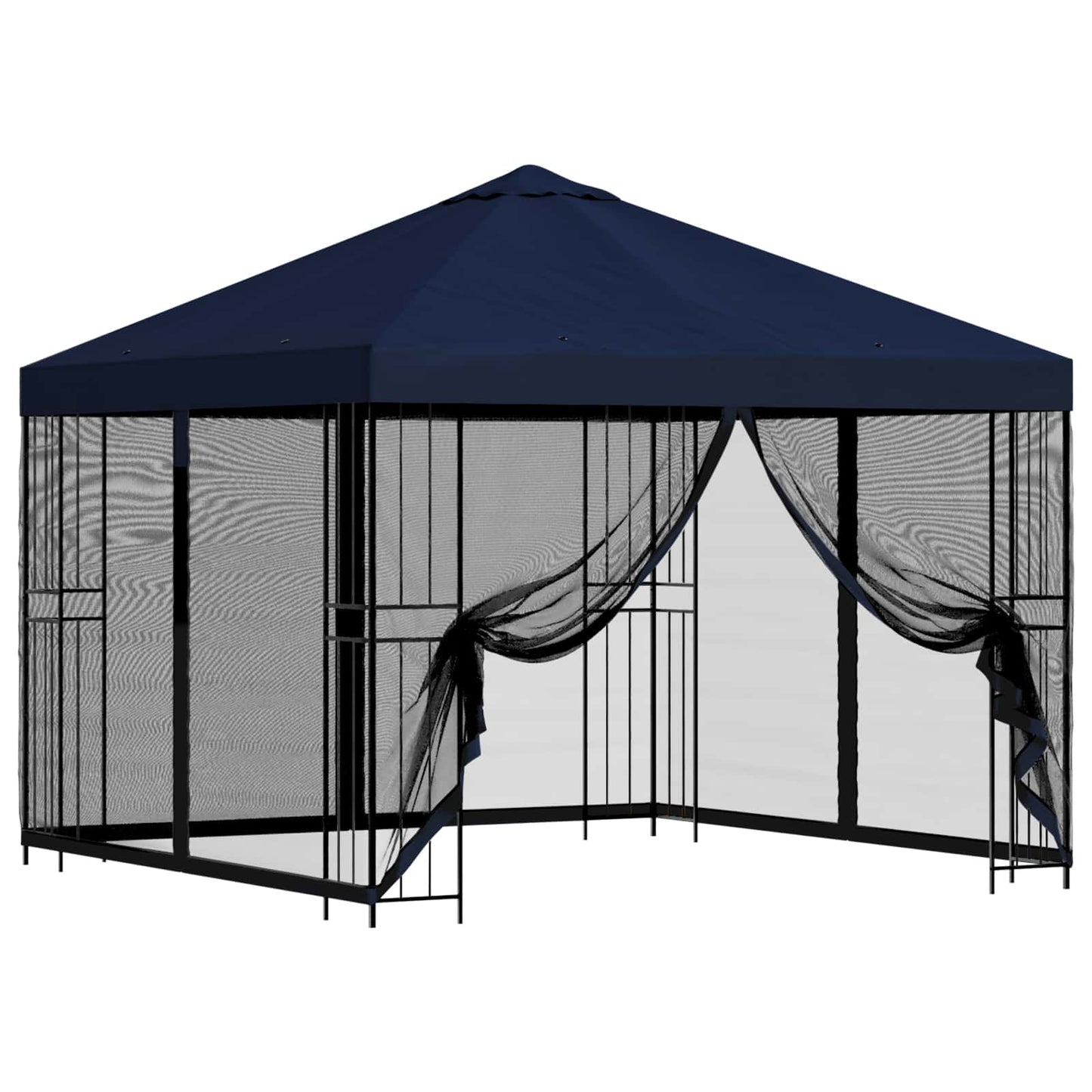 Gazebo da giardino con pareti laterali 3 x 3 m Blu | homemem39
