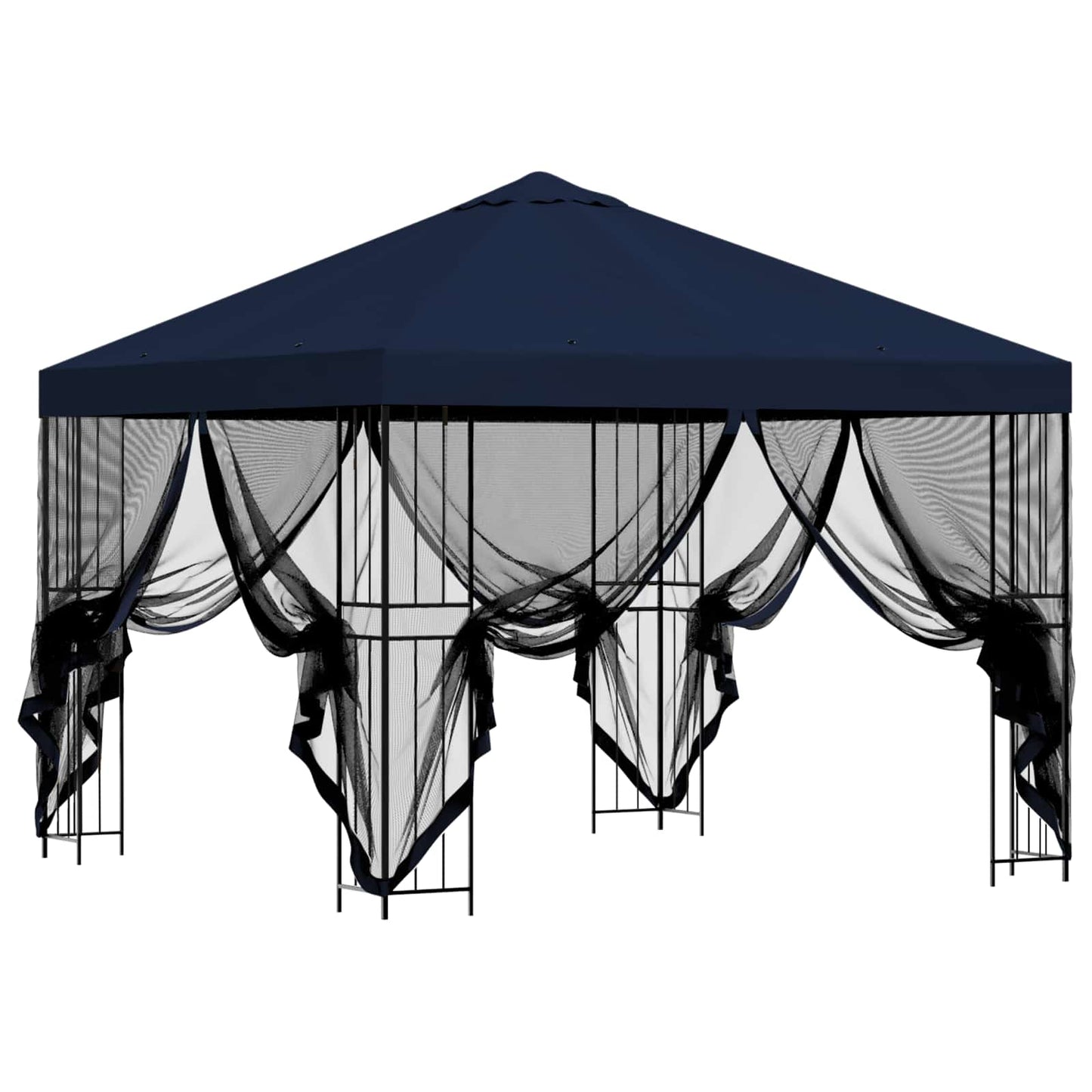 Gazebo da giardino con pareti laterali 3 x 3 m Blu | homemem39