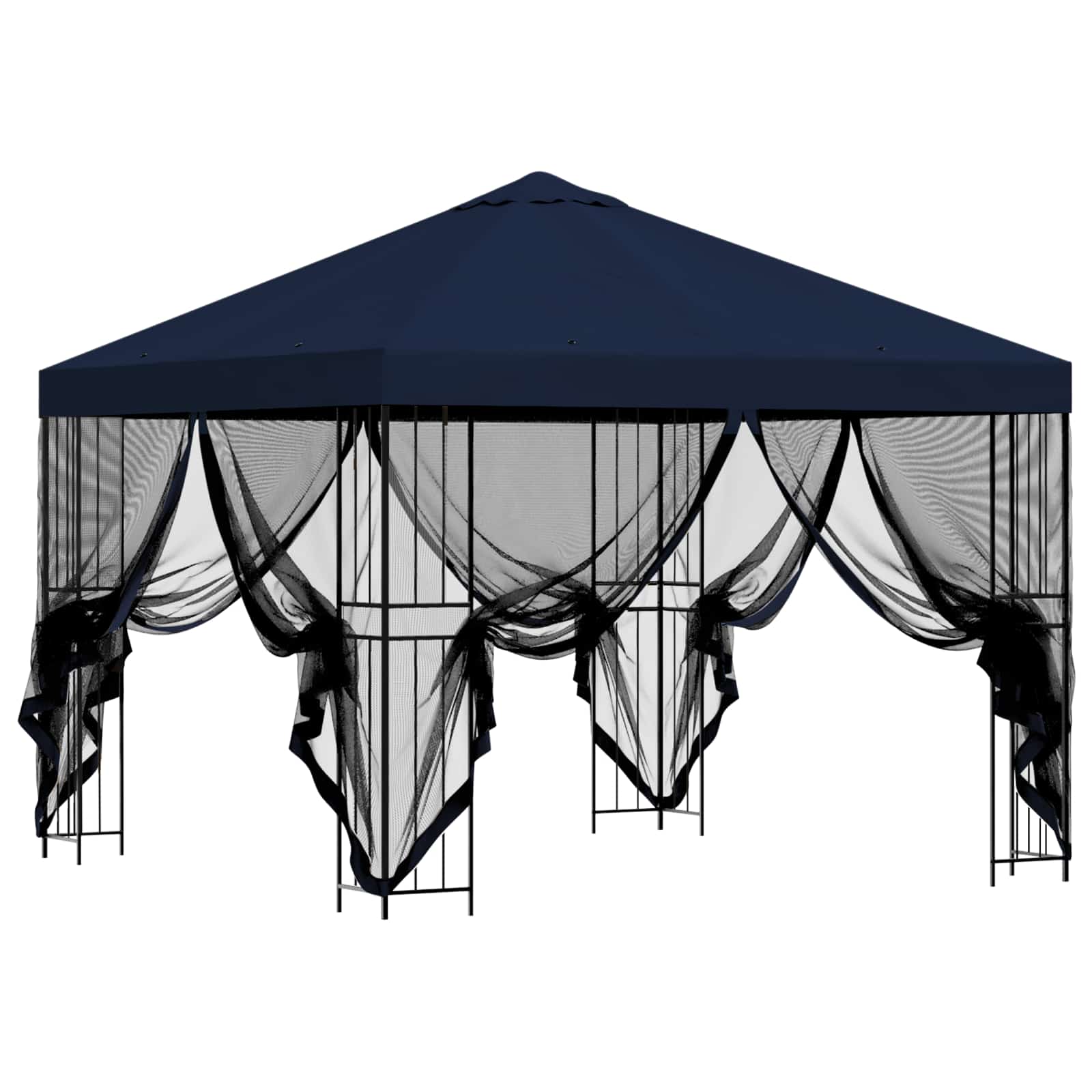 Gazebo da giardino con pareti laterali 3 x 3 m Blu | homemem39