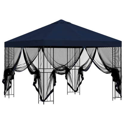 Gazebo da giardino con pareti laterali 3 x 3 m Blu | homemem39
