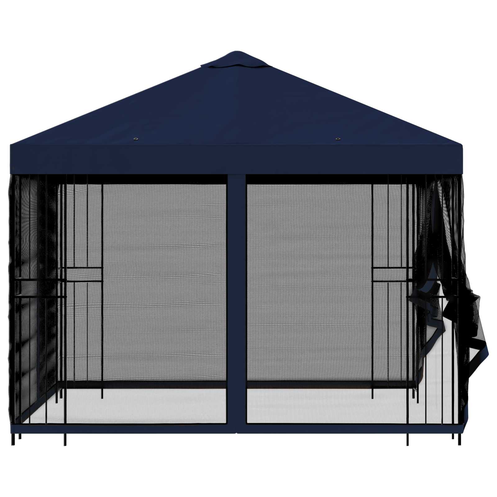 Gazebo da giardino con pareti laterali 3 x 3 m Blu | homemem39