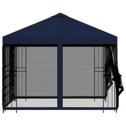 Gazebo da giardino con pareti laterali 3 x 3 m Blu | homemem39