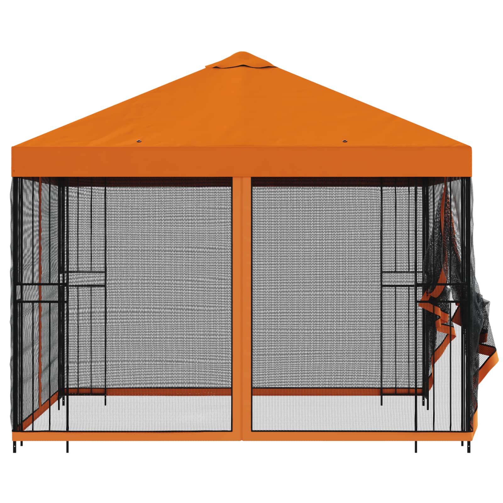 Gazebo da giardino con pareti laterali 3 x 3 m Arancione | homemem39
