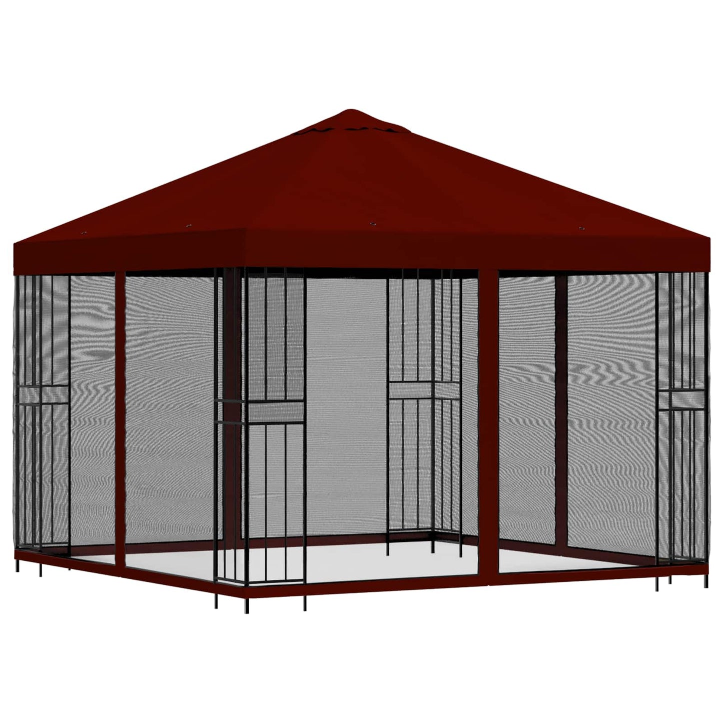 Gazebo da giardino con pareti laterali 3 x 3 m Borgogna | homemem39