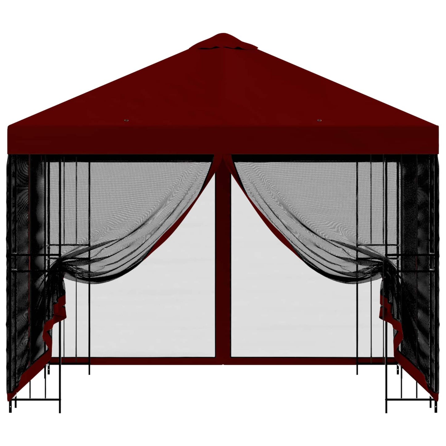 Gazebo da giardino con pareti laterali 3 x 3 m Borgogna | homemem39