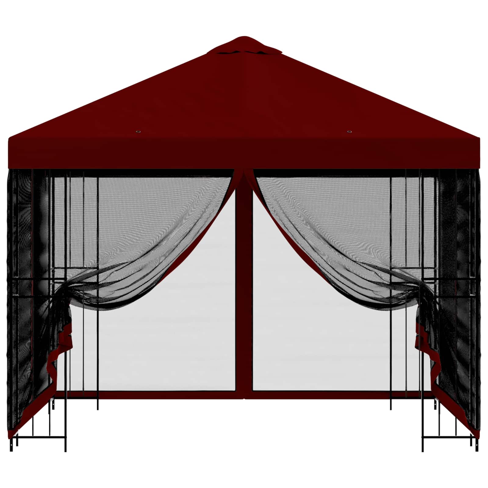 Gazebo da giardino con pareti laterali 3 x 3 m Borgogna | homemem39