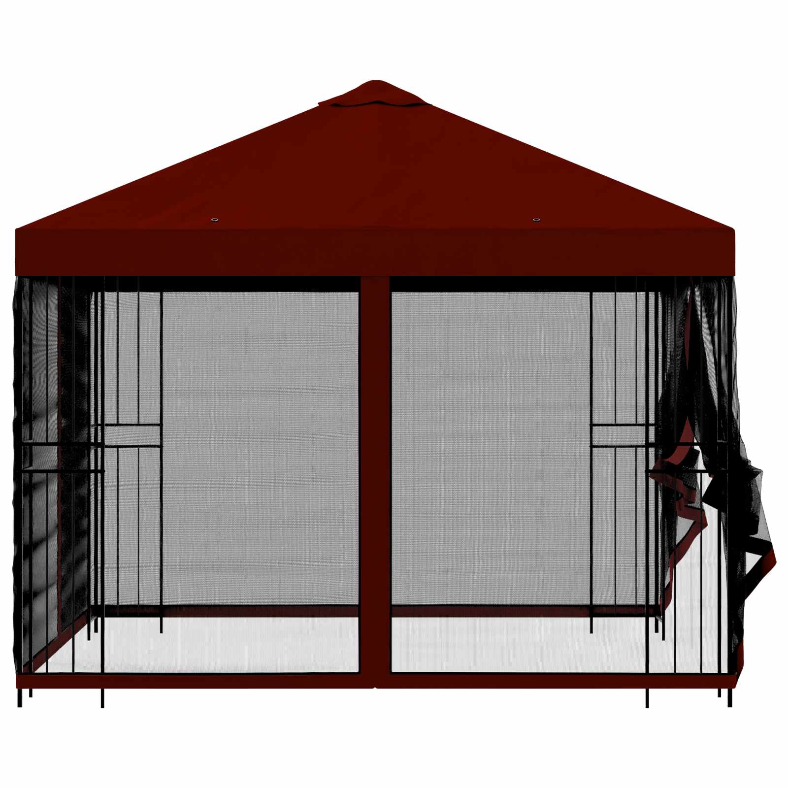 Gazebo da giardino con pareti laterali 3 x 3 m Borgogna | homemem39