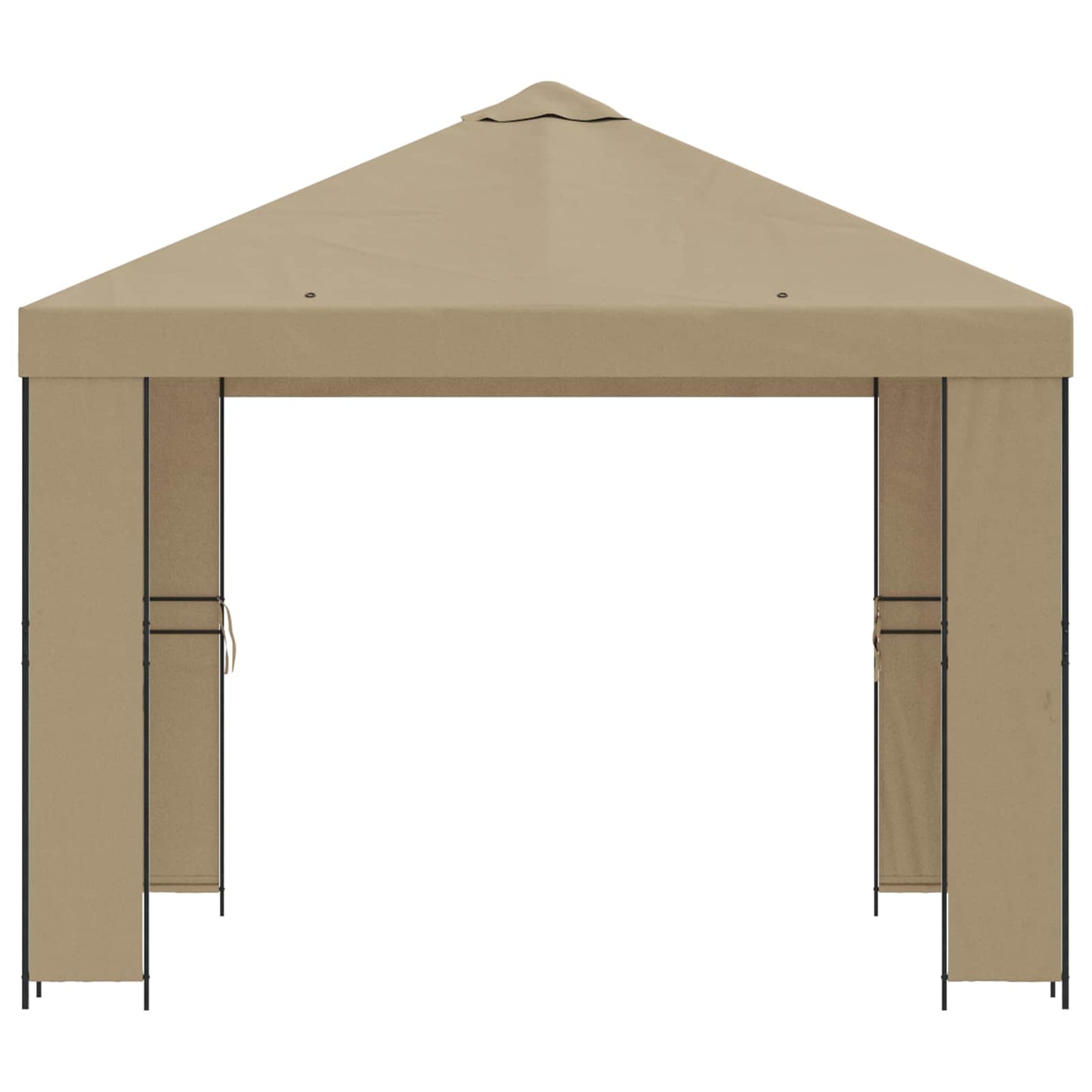 Gazebo 3 x 3 m Beige Poliestere e Acciaio 190 gsm | homemem39