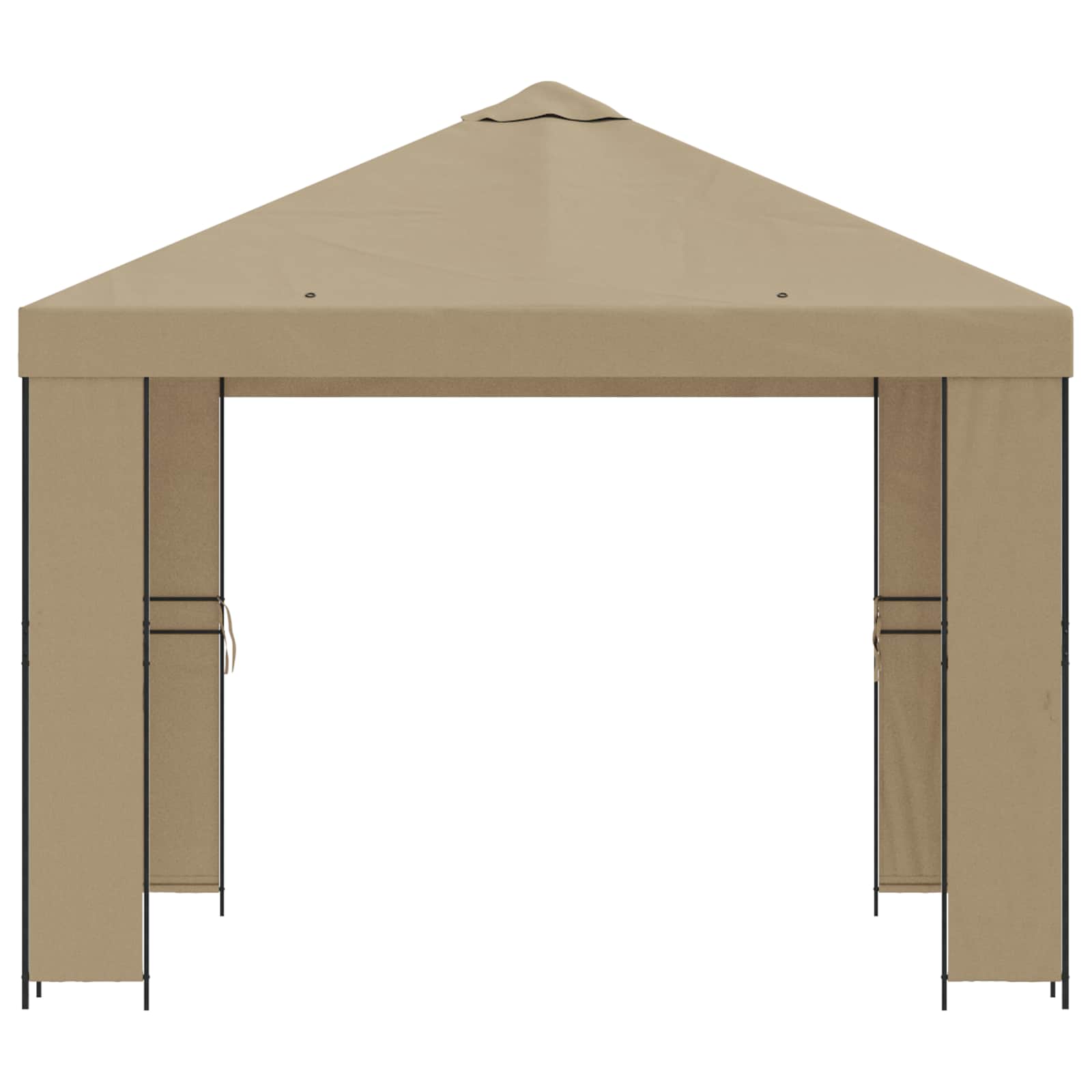 Gazebo 3 x 3 m Beige Poliestere e Acciaio 190 gsm | homemem39
