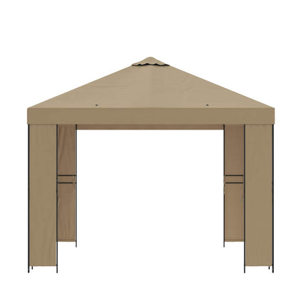 Gazebo 3 x 3 m Beige Poliestere e Acciaio 190 gsm | homemem39