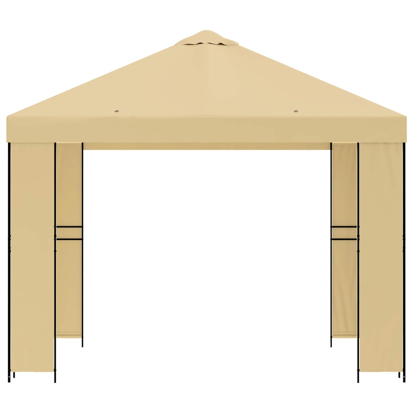 Gazebo 3 x 3 m Crema Poliestere e Acciaio 190 gsm | homemem39