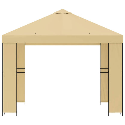 Gazebo 3 x 3 m Crema Poliestere e Acciaio 190 gsm | homemem39