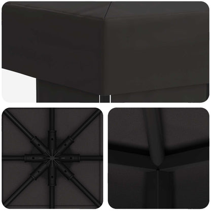 Gazebo 3 x 3 m Antracite Poliestere e Acciaio 190 gsm | homemem39