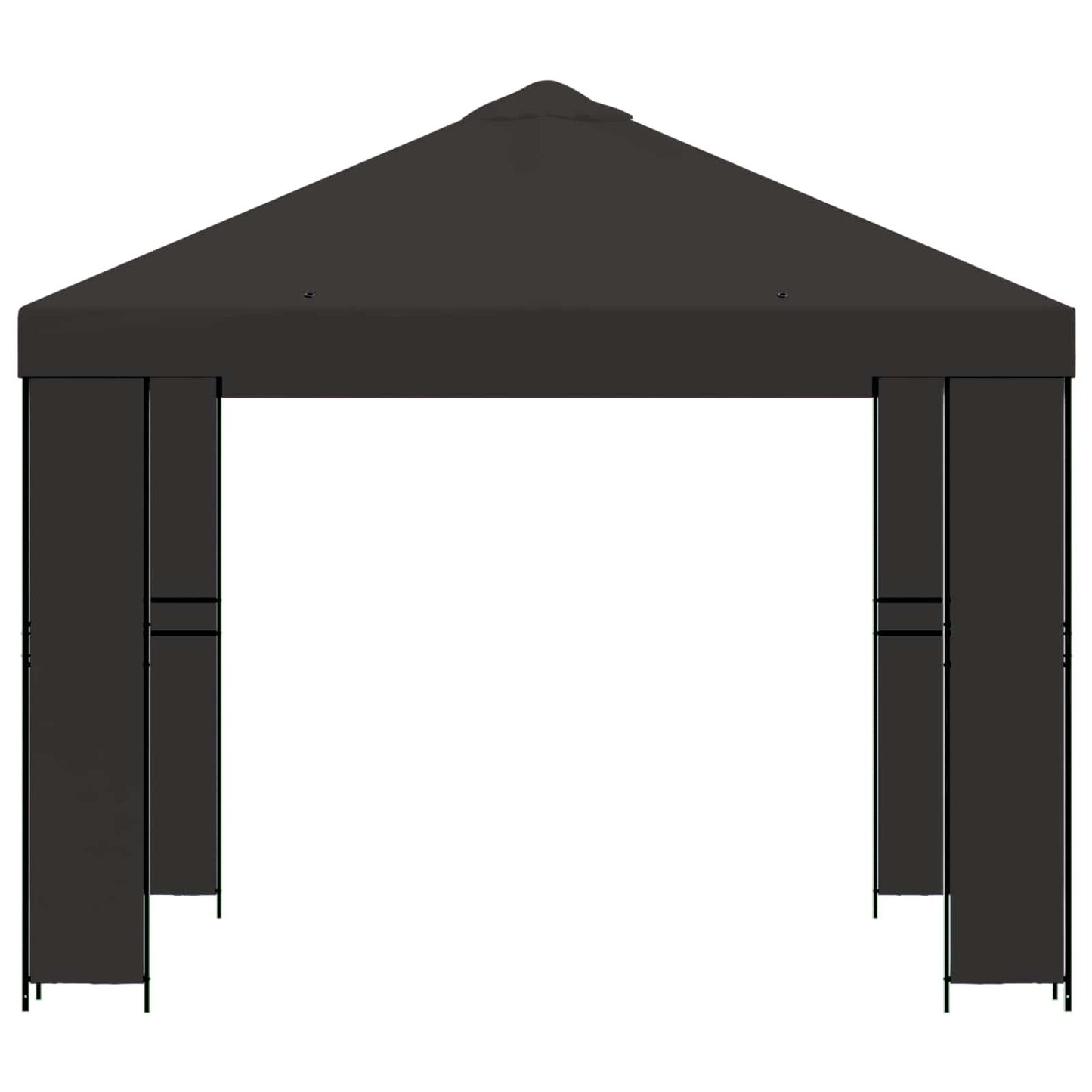Gazebo 3 x 3 m Antracite Poliestere e Acciaio 190 gsm | homemem39