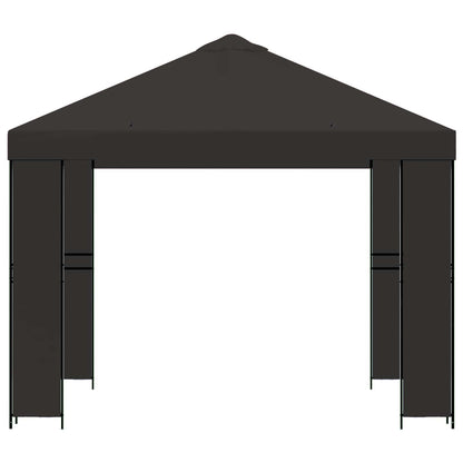 Gazebo 3 x 3 m Antracite Poliestere e Acciaio 190 gsm | homemem39