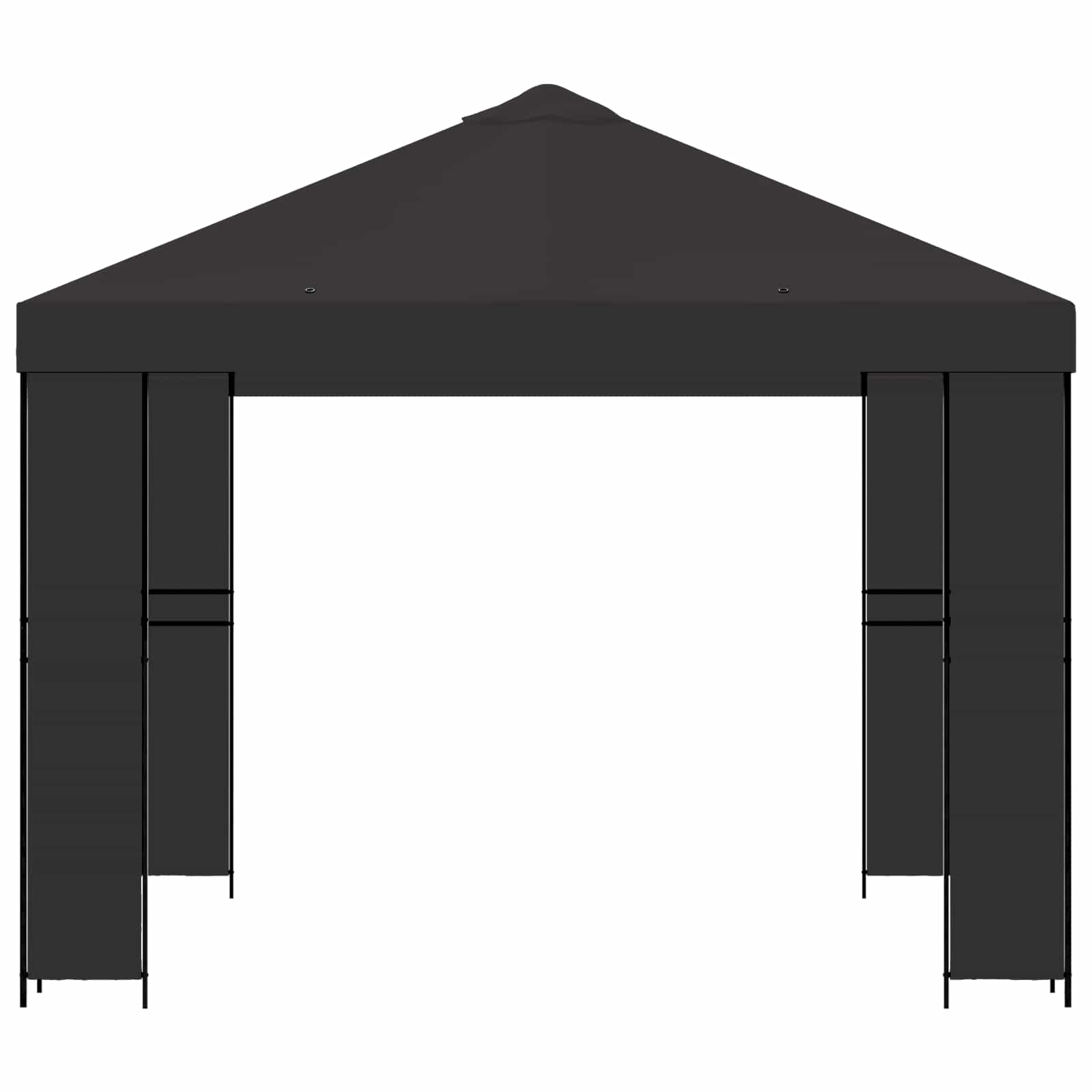 Gazebo 3 x 3 m Antracite Poliestere e Acciaio 190 gsm | homemem39