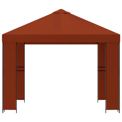 Gazebo 3 x 3 m Terracotta Poliestere e Acciaio 190 gsm | homemem39