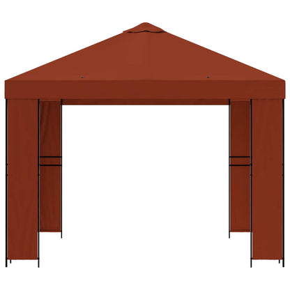 Gazebo 3 x 3 m Terracotta Poliestere e Acciaio 190 gsm | homemem39