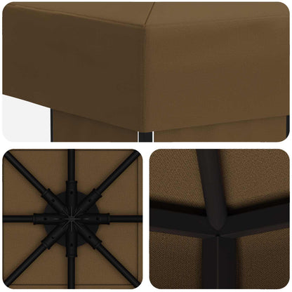 Gazebo 3 x 3 m Tortora Poliestere e Acciaio 190 gsm | homemem39