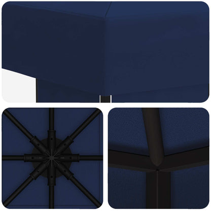 Gazebo 3 x 3 m Blu Poliestere e Acciaio 190 gsm | homemem39