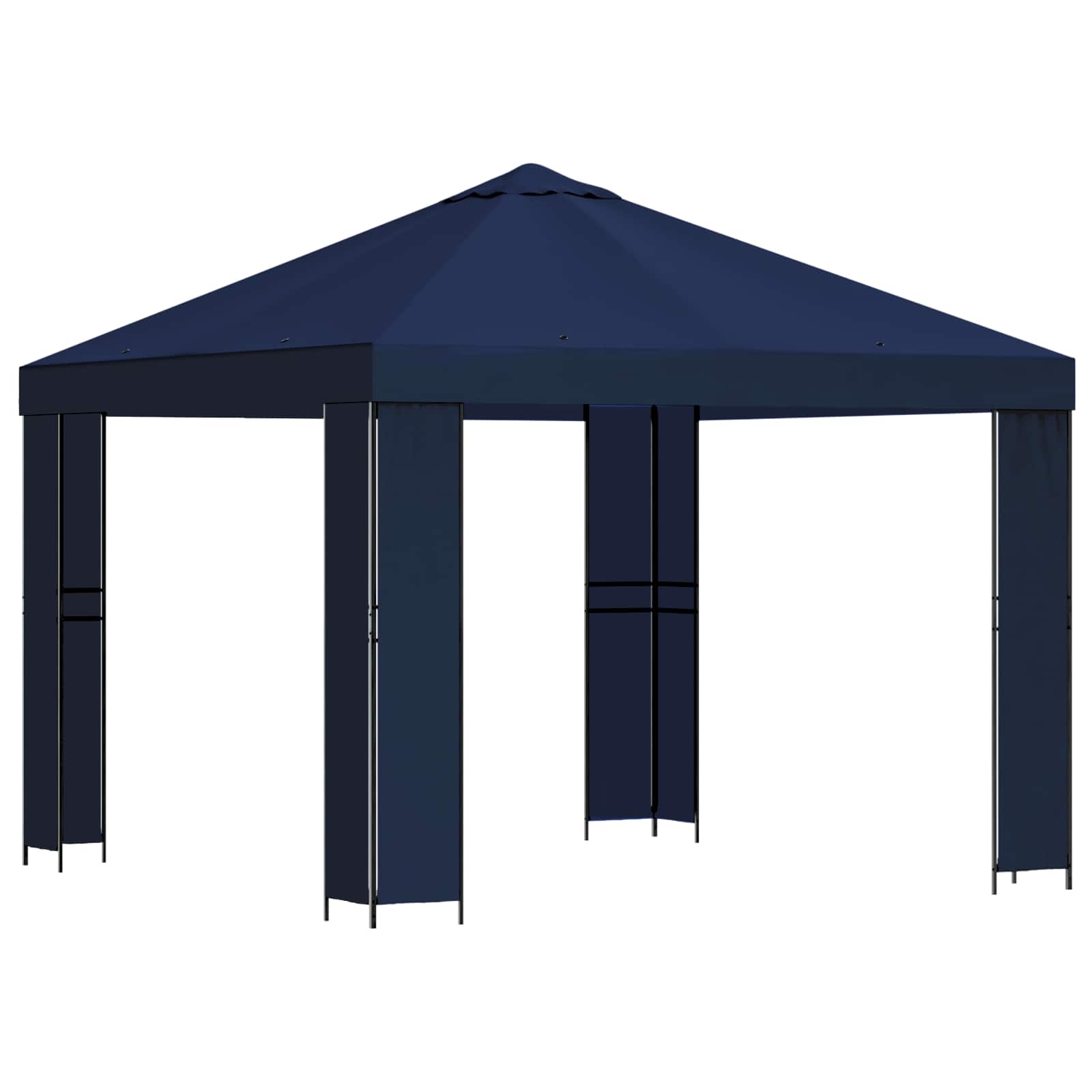 Gazebo 3 x 3 m Blu Poliestere e Acciaio 190 gsm | homemem39