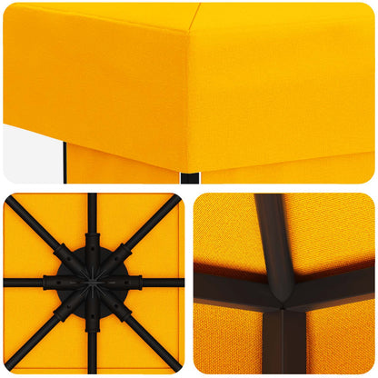 Gazebo 3 x 3 m Giallo Poliestere e Acciaio 190 gsm | homemem39