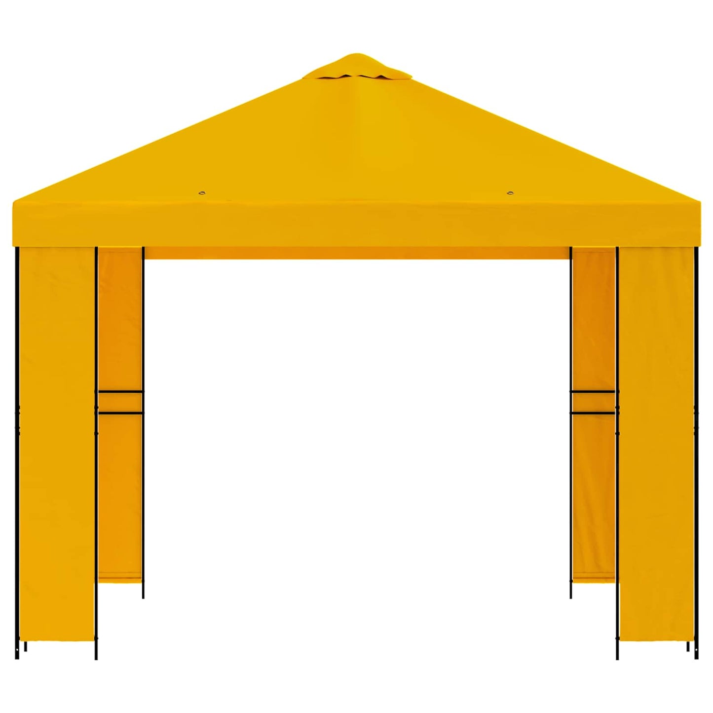 Gazebo 3 x 3 m Giallo Poliestere e Acciaio 190 gsm | homemem39