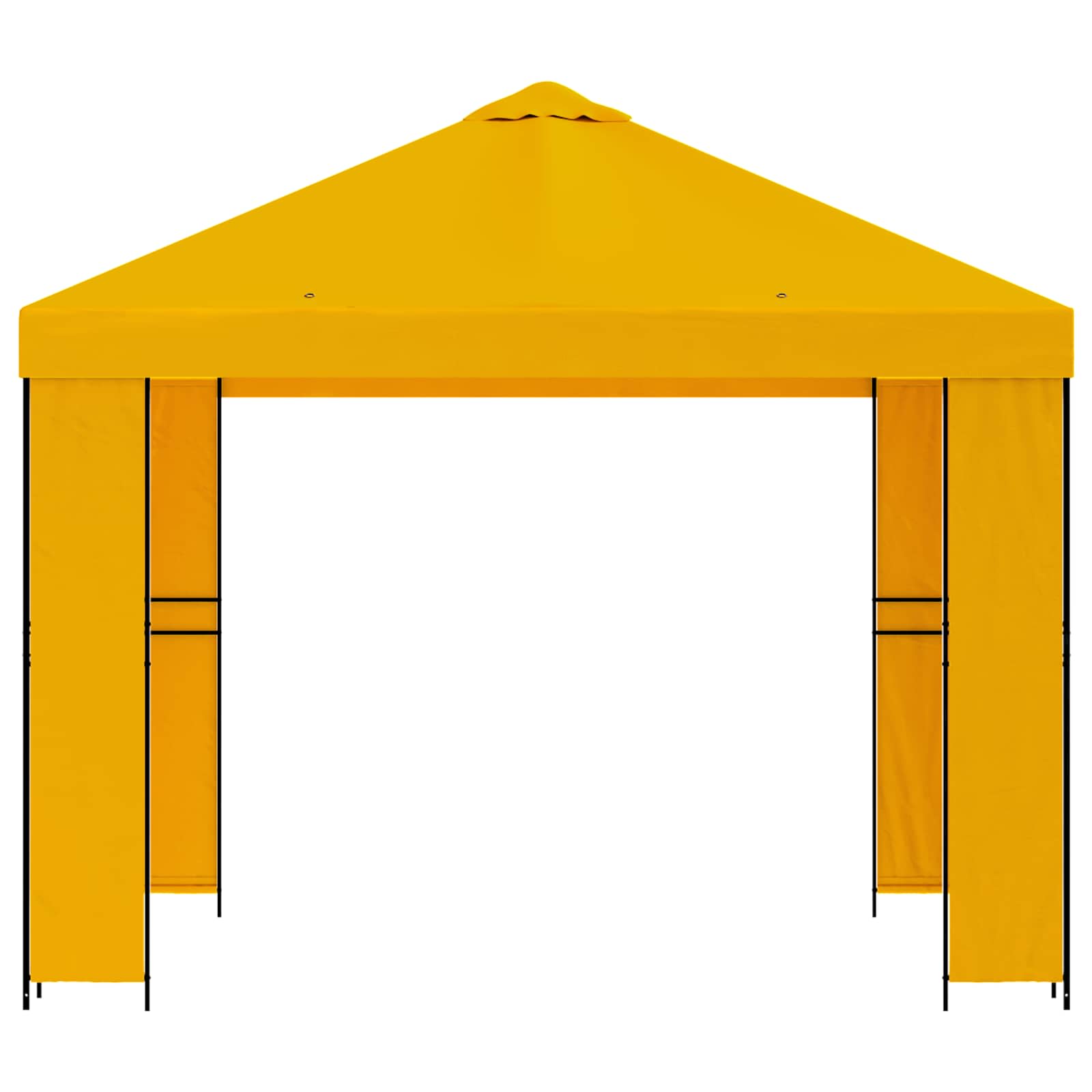 Gazebo 3 x 3 m Giallo Poliestere e Acciaio 190 gsm | homemem39