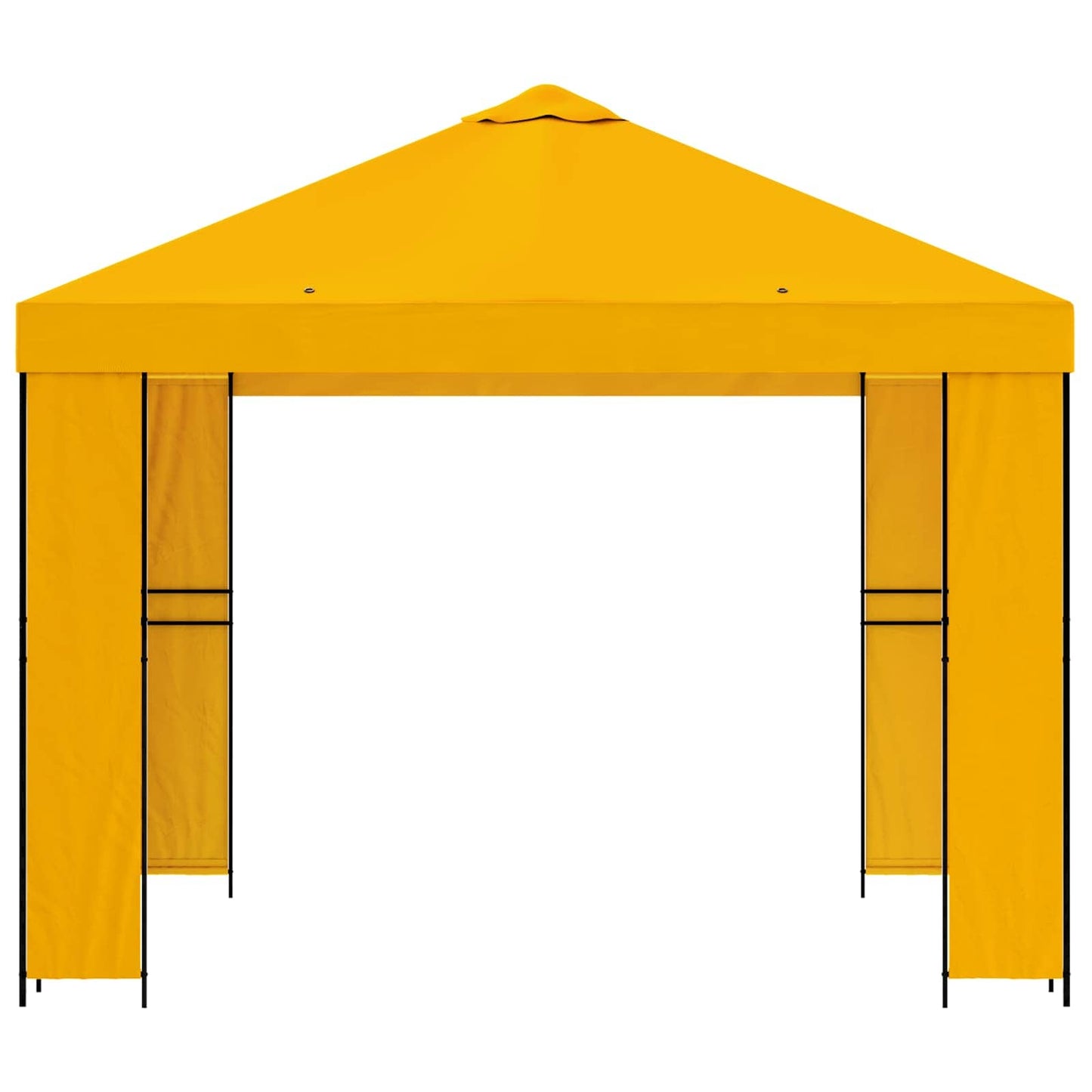 Gazebo 3 x 3 m Giallo Poliestere e Acciaio 190 gsm | homemem39