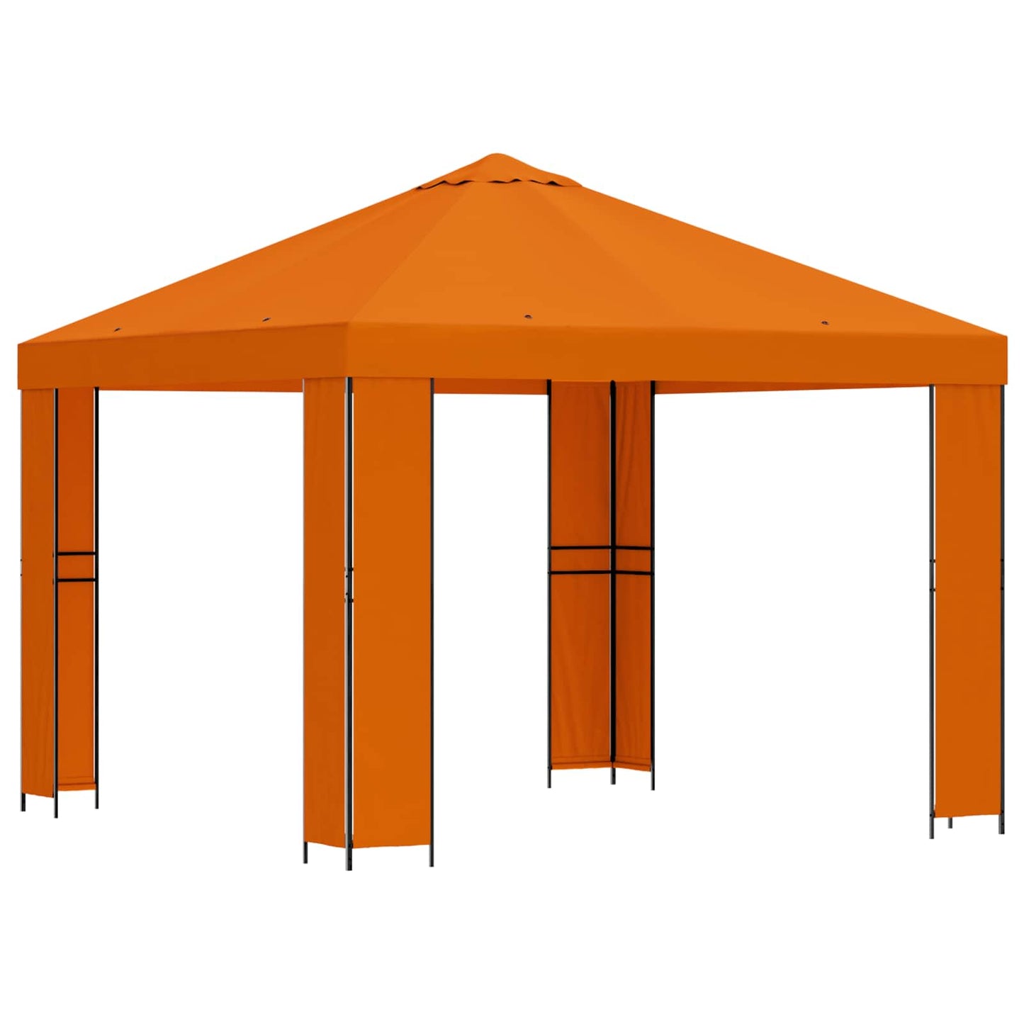 Gazebo 3 x 3 m Arancione Poliestere e Acciaio 190 gsm | homemem39