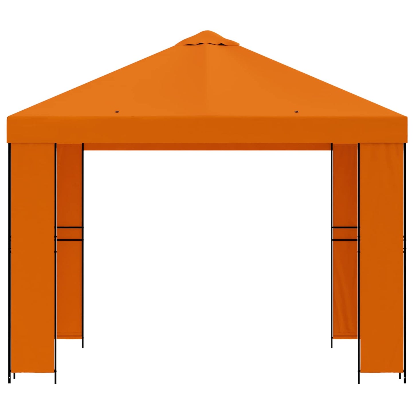 Gazebo 3 x 3 m Arancione Poliestere e Acciaio 190 gsm | homemem39