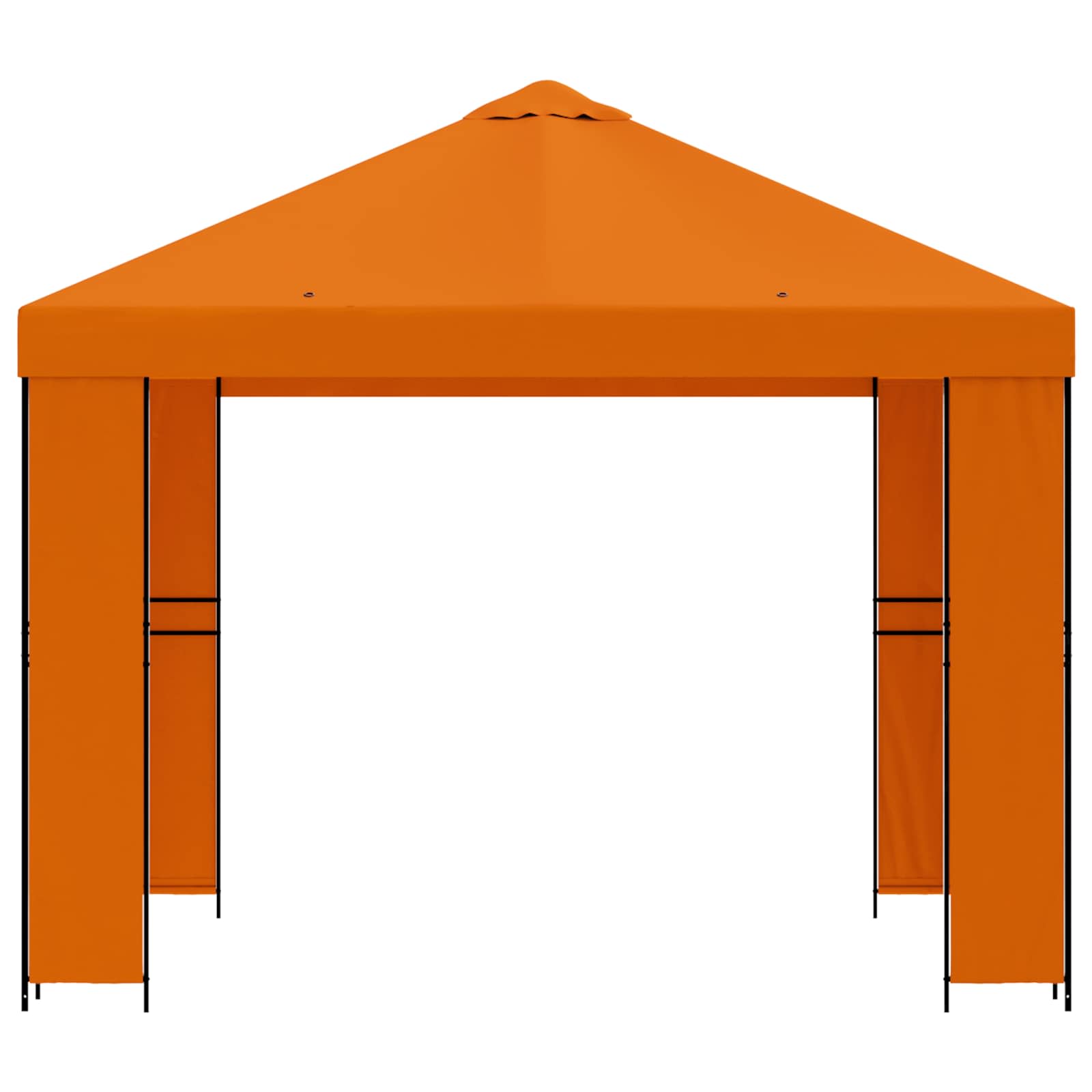 Gazebo 3 x 3 m Arancione Poliestere e Acciaio 190 gsm | homemem39