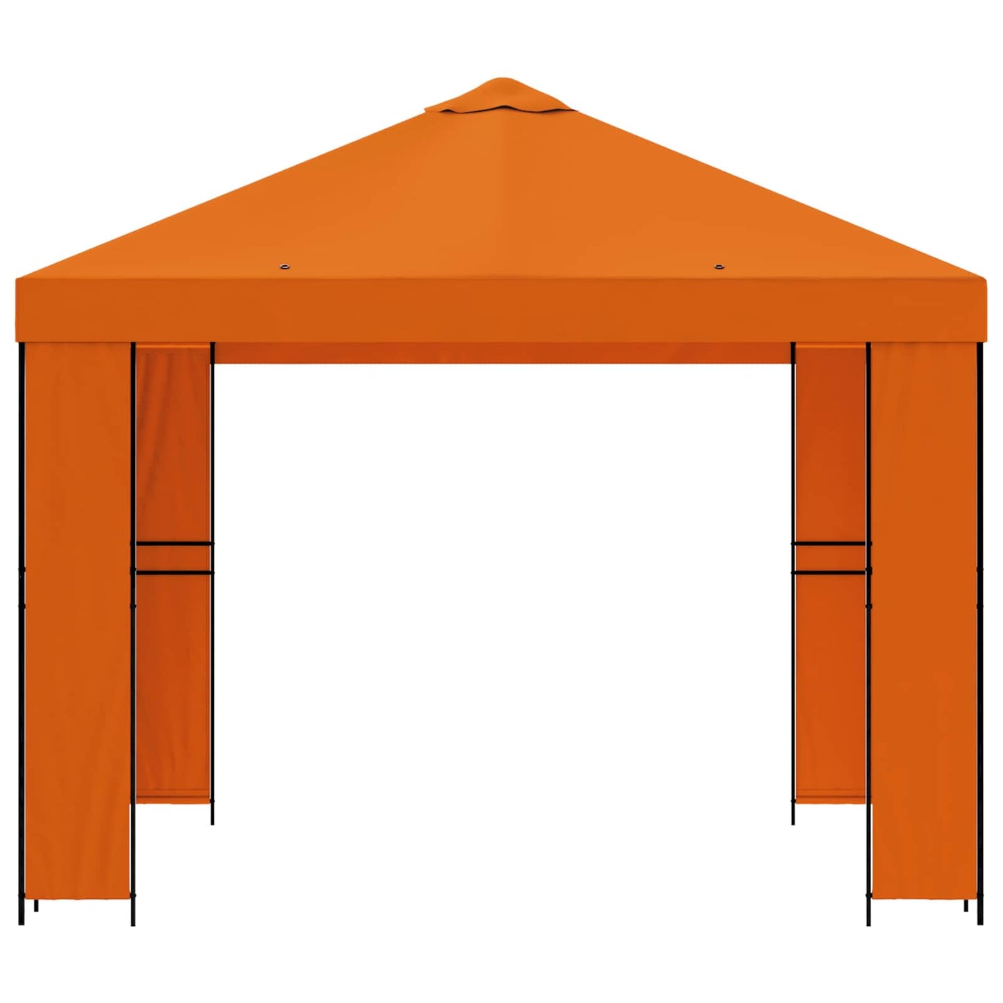 Gazebo 3 x 3 m Arancione Poliestere e Acciaio 190 gsm | homemem39