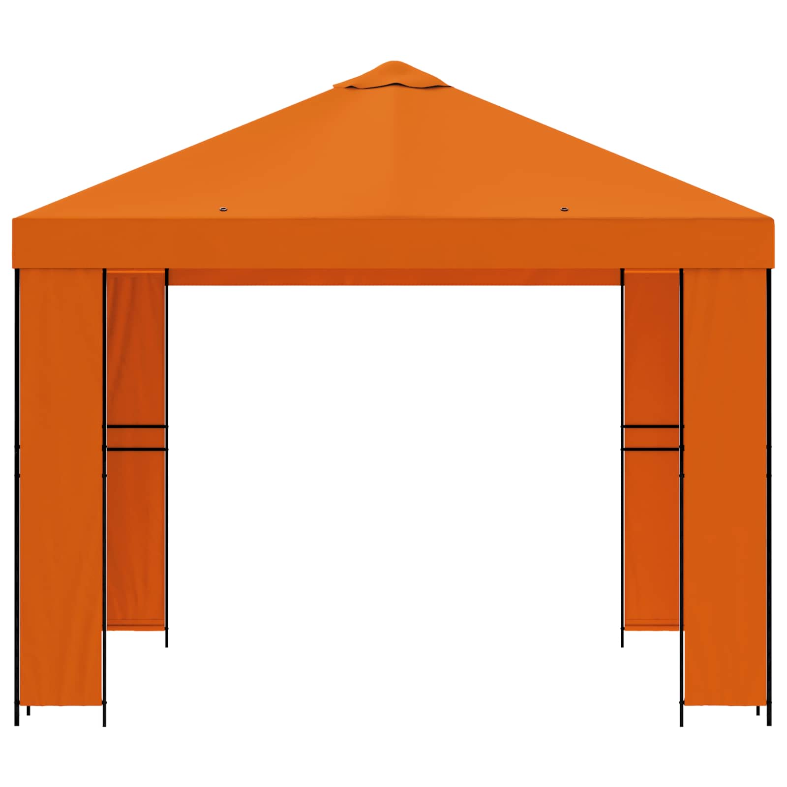 Gazebo 3 x 3 m Arancione Poliestere e Acciaio 190 gsm | homemem39