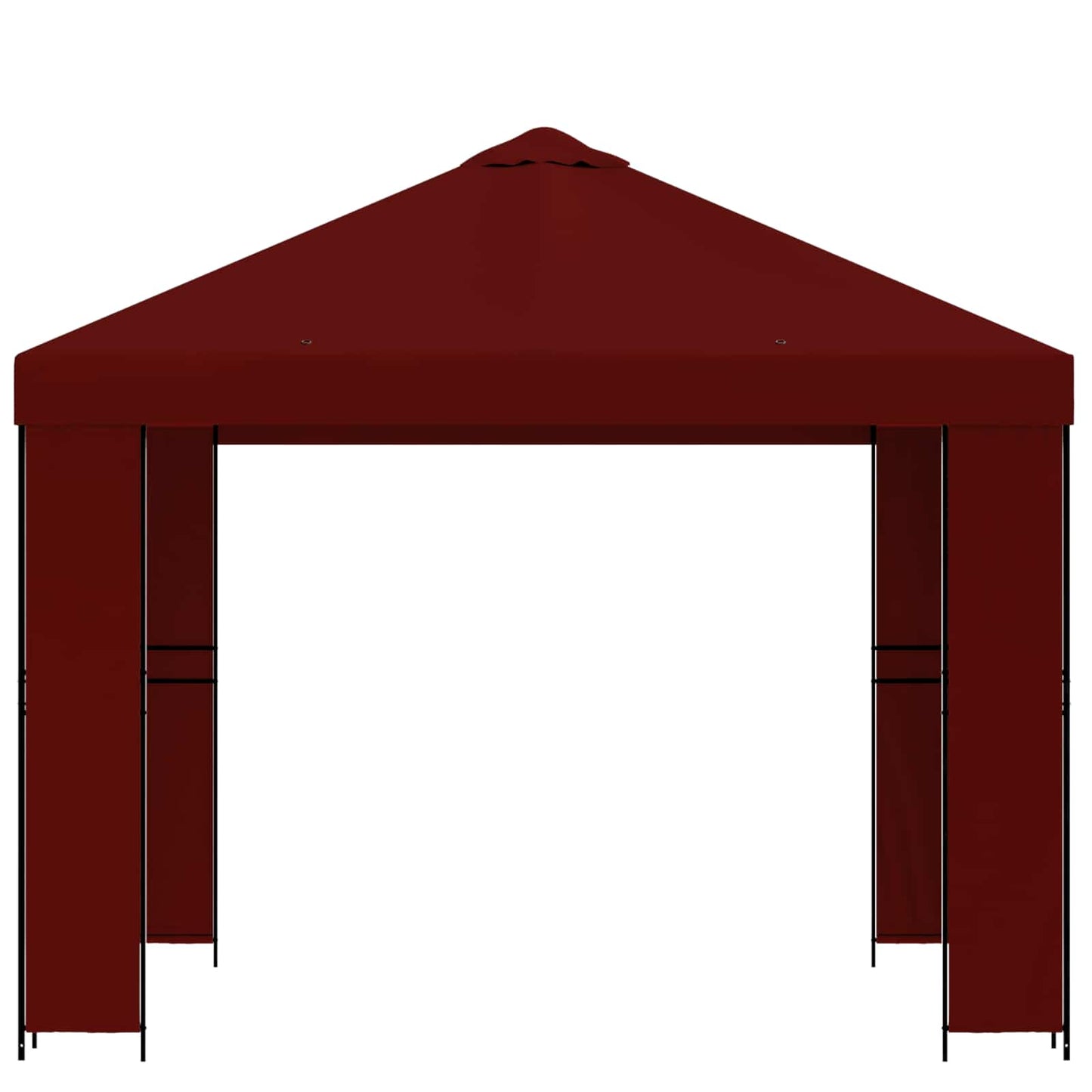 Gazebo 3 x 3 m Borgogna Poliestere e Acciaio 190 gsm | homemem39