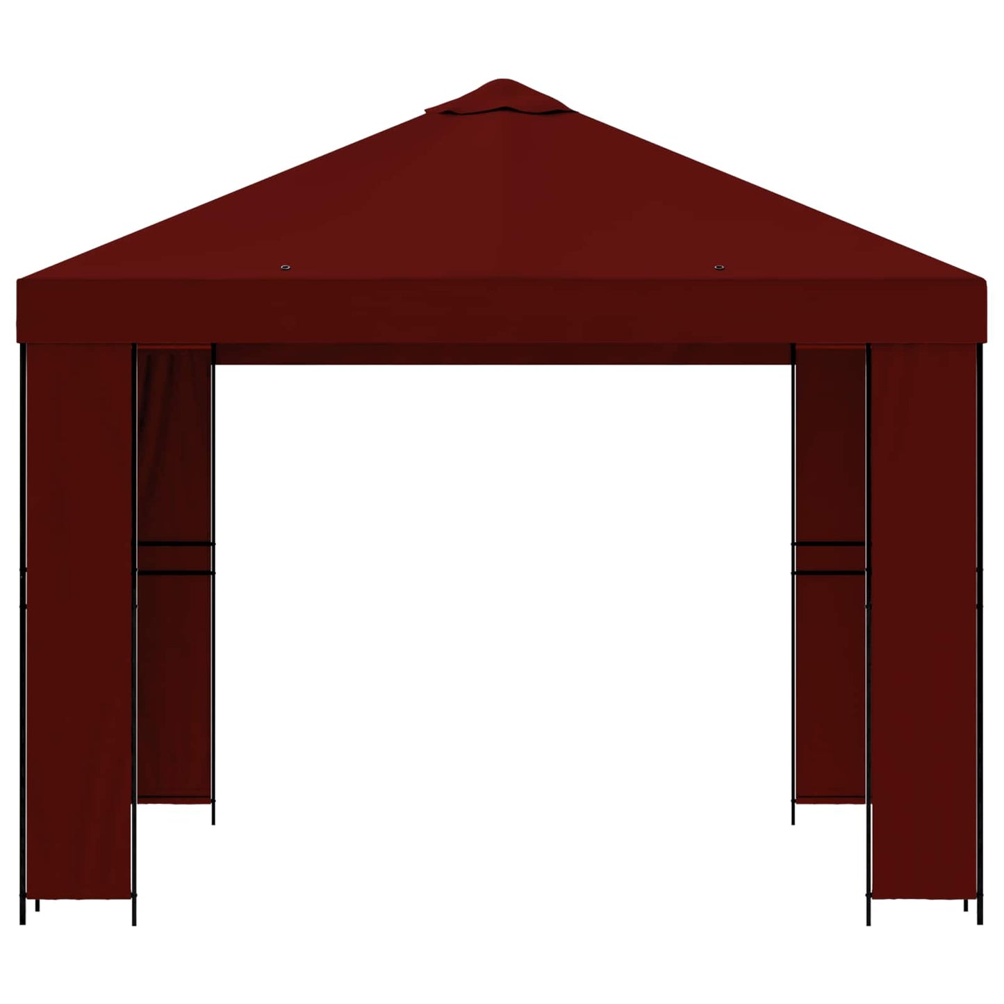 Gazebo 3 x 3 m Borgogna Poliestere e Acciaio 190 gsm | homemem39