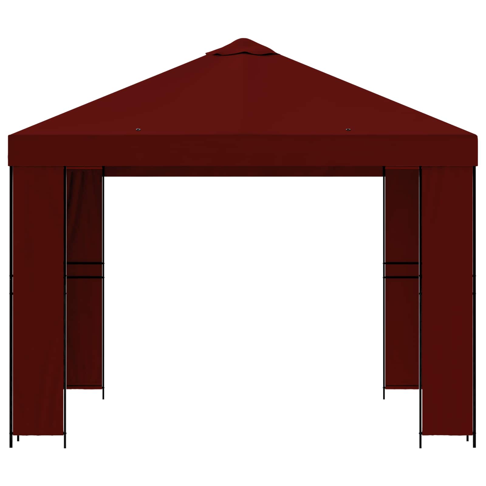 Gazebo 3 x 3 m Borgogna Poliestere e Acciaio 190 gsm | homemem39