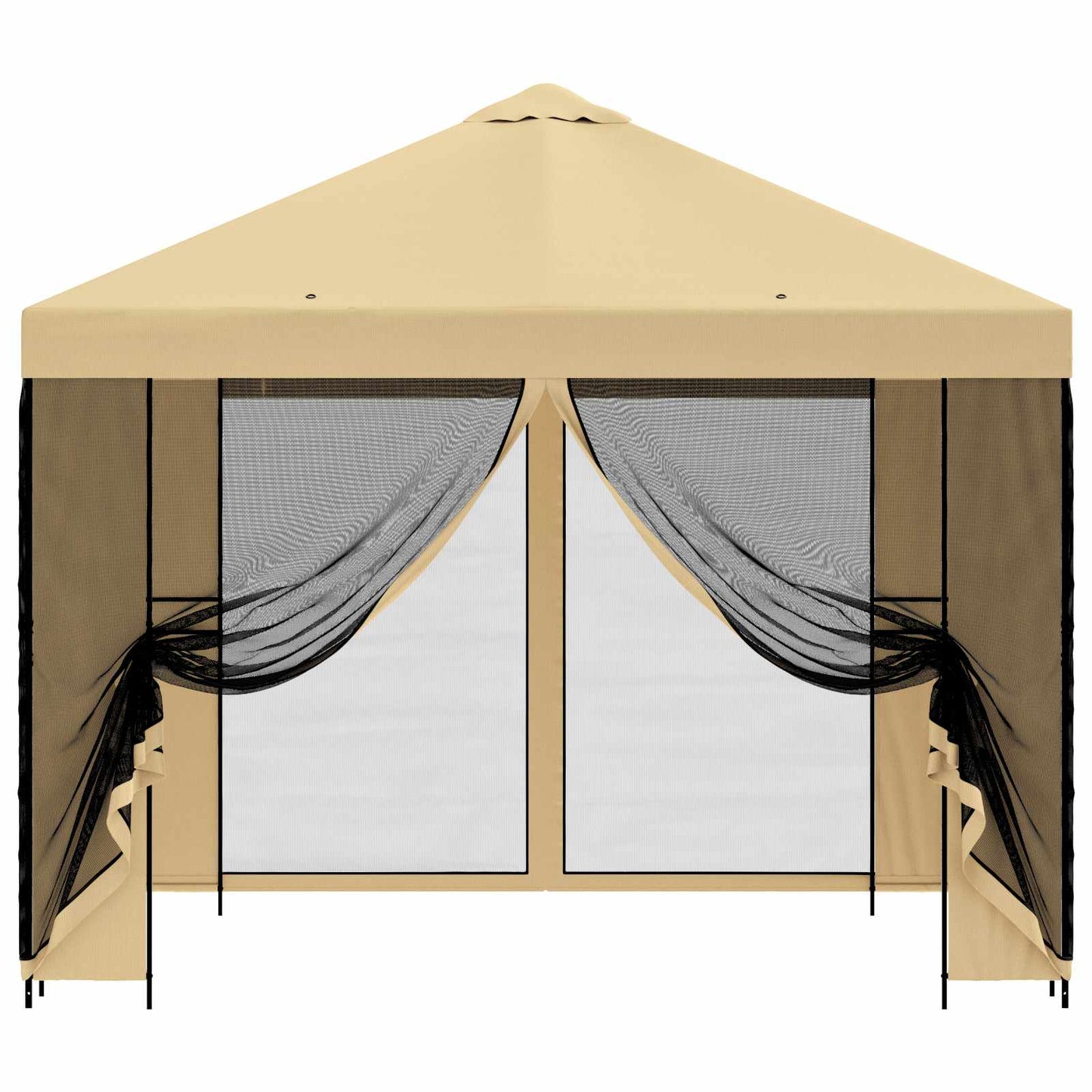 Gazebo da giardino con pareti laterali 3 x 3 m Crema | homemem39