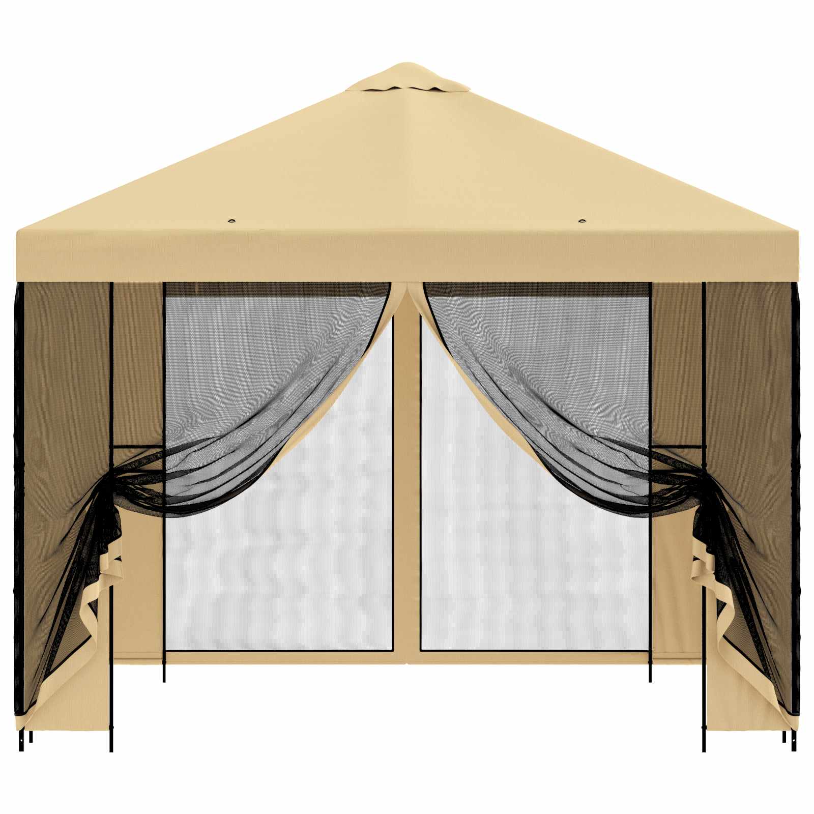 Gazebo da giardino con pareti laterali 3 x 3 m Crema | homemem39