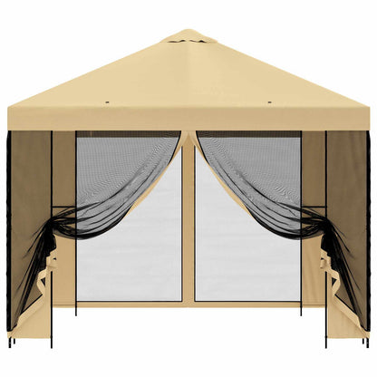 Gazebo da giardino con pareti laterali 3 x 3 m Crema | homemem39