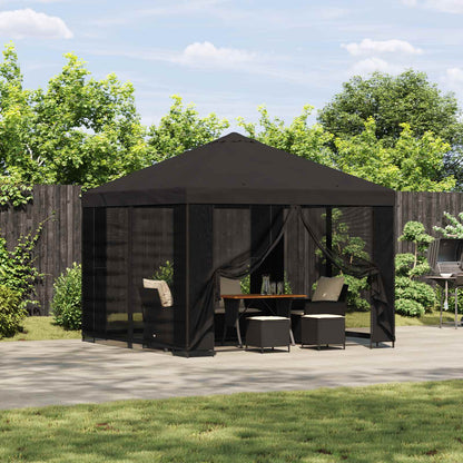 Gazebo da giardino con pareti laterali 3 x 3 m Antracite | homemem39